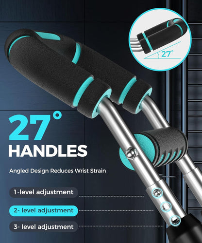 Twister Arm Trainer, Chest Workout Equipment for Men & Women Adjustable 5 Resistance Levels (40-130 lbs), Ergonomic Home Gym Strength Trainer with Anti-Slip Handles & Carry Bag